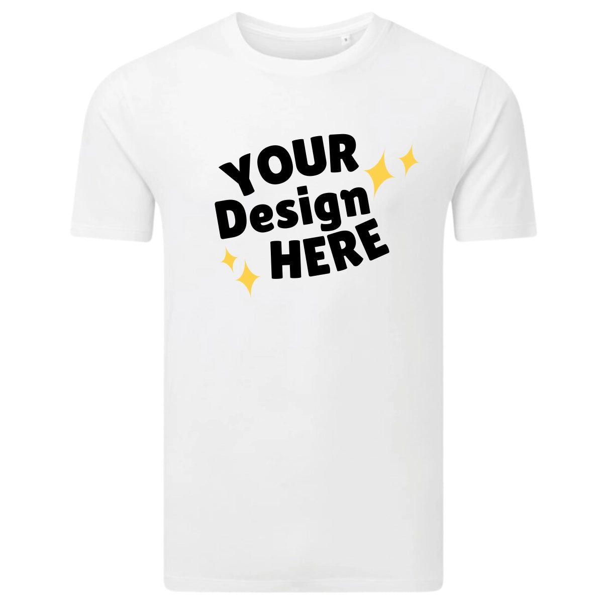 Semi fit white t-shirt for custom printing