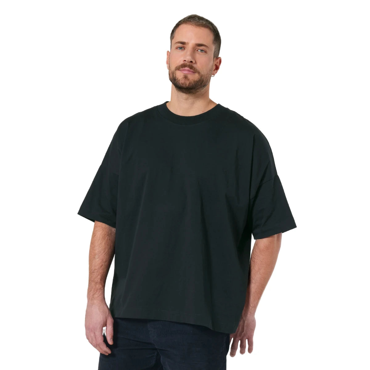 Black relaxed fit tshirt for customisation