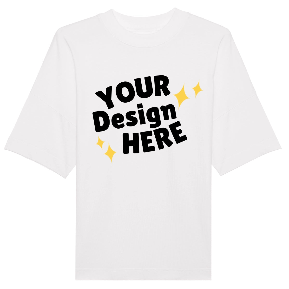 White relaxed fit tshirt for custom printing
