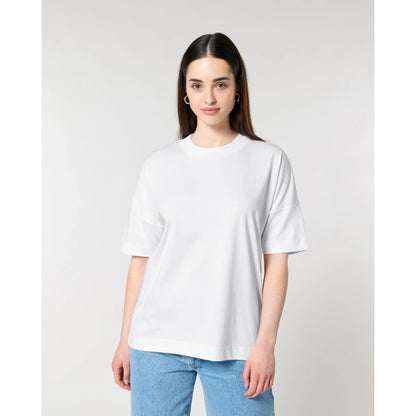 White relaxed fit t-shirt for custom printing