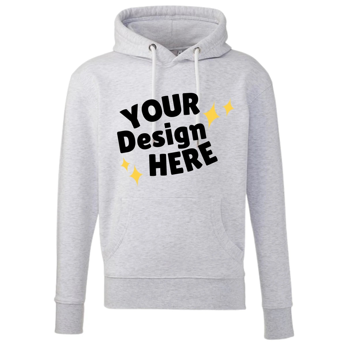 Ash grey hoodie for custom print