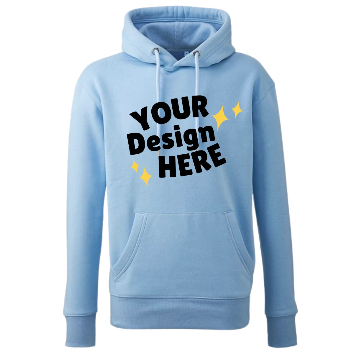 Light Blue Hoodie for custom printing