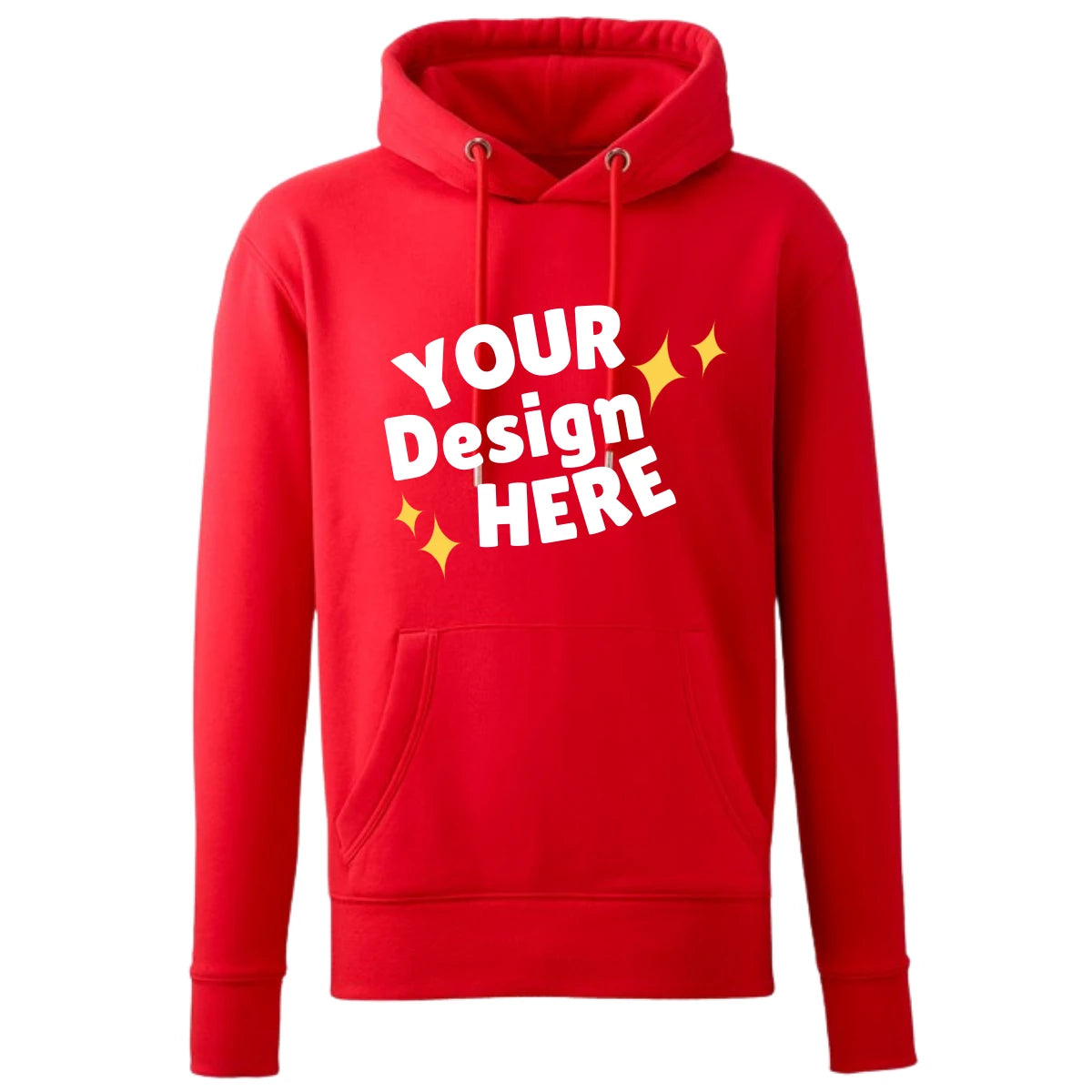 Red hoodie for personalisation