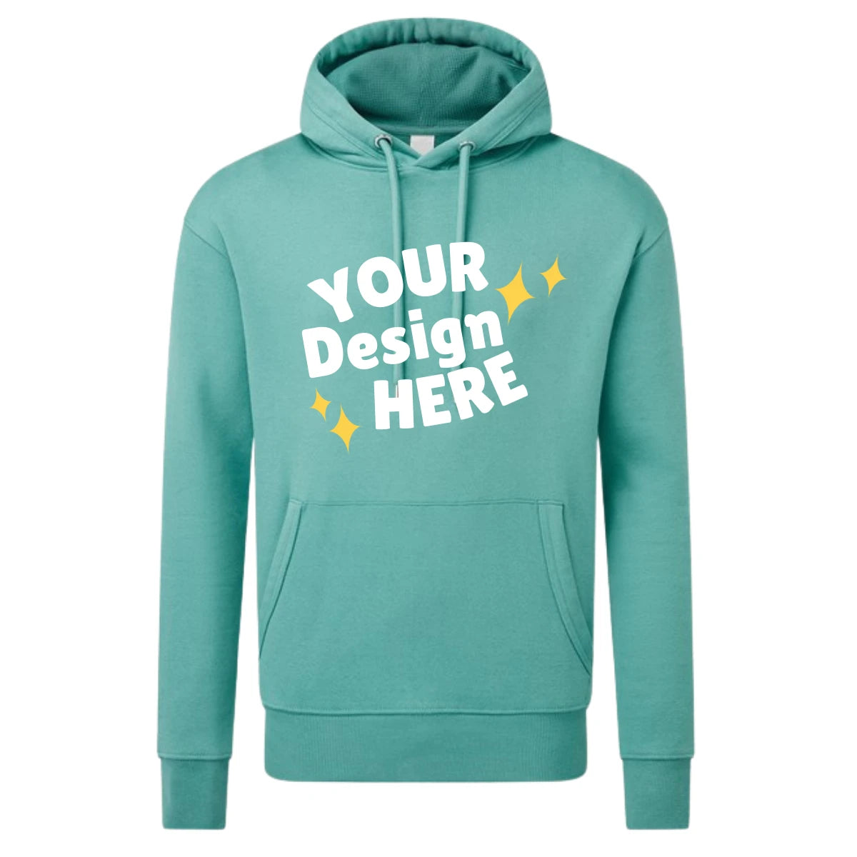 Teal custom hoodie for customisation
