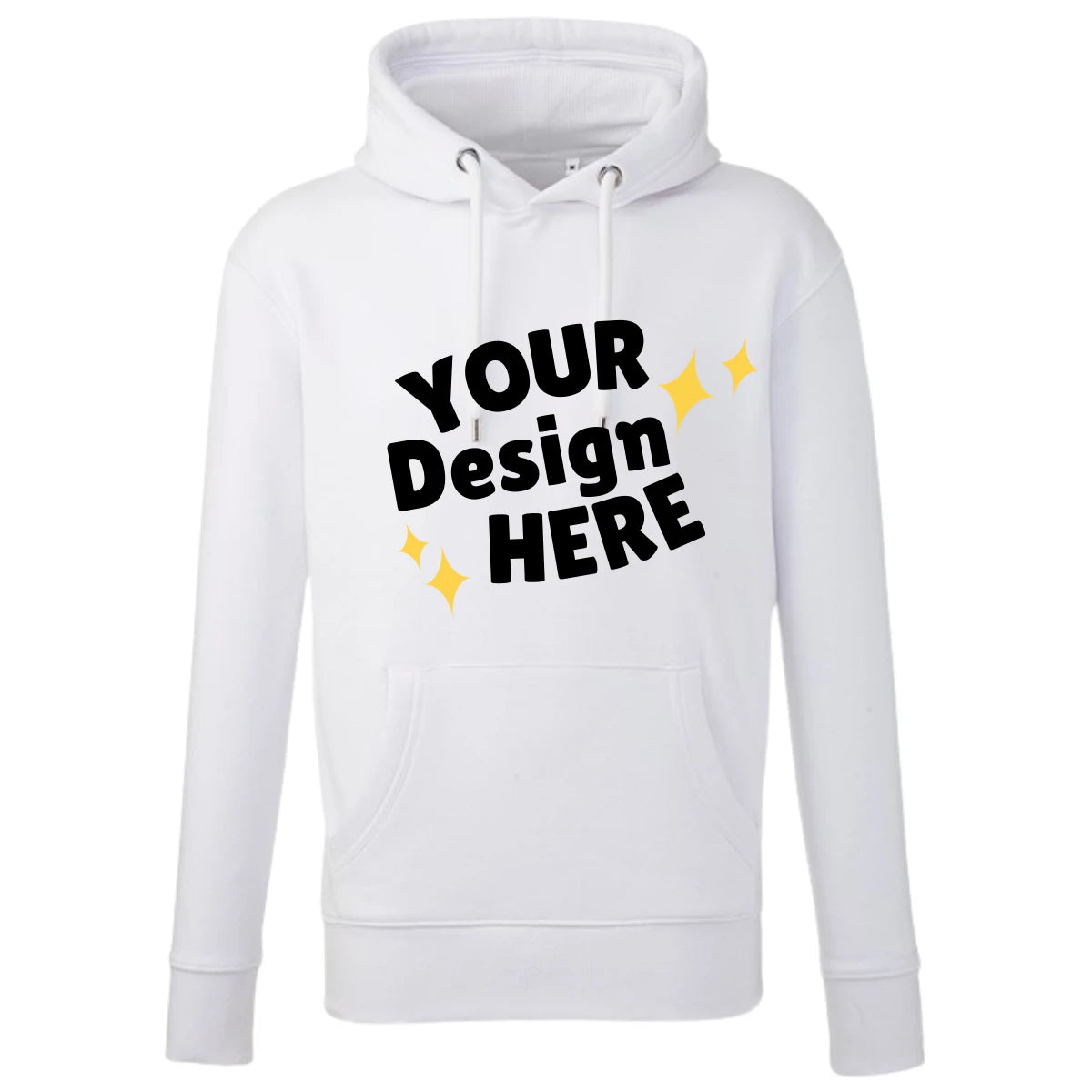 White custom hoodie